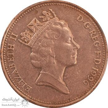 سکه 2 پنس 1996 الیزابت دوم - EF45 - انگلستان