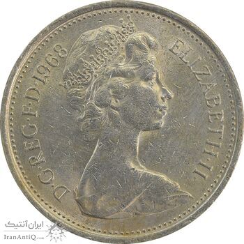 سکه 5 پنس 1968 الیزابت دوم - AU55 - انگلستان