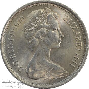 سکه 5 پنس 1970 الیزابت دوم - MS65 - انگلستان