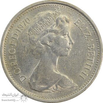 سکه 5 پنس 1970 الیزابت دوم - AU50 - انگلستان سکه 5 پنس 1970 الیزابت دوم - AU50 - انگلستان