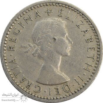 سکه 6 پنس 1959 الیزابت دوم - EF45 - انگلستان