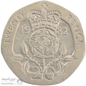 سکه 20 پنس 1982 الیزابت دوم - EF45 - انگلستان