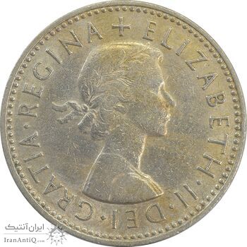 سکه 1 شیلینگ 1956 (سپر انگلیس) الیزابت دوم - AU55 - انگلستان