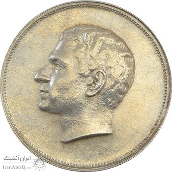 مدال نقره بیست و پنجمین سال سلطنت 1344 - MS61 - محمدرضا شاه