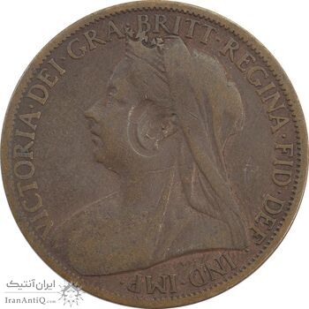 سکه 1 پنی 1901 ویکتوریا - VF25 - انگلستان