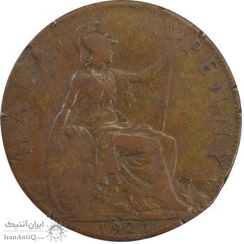 سکه 1/2 پنی 1921 جرج پنجم - F - انگلستان