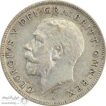 سکه 6 پنس 1924 جرج پنجم - AU58 - انگلستان