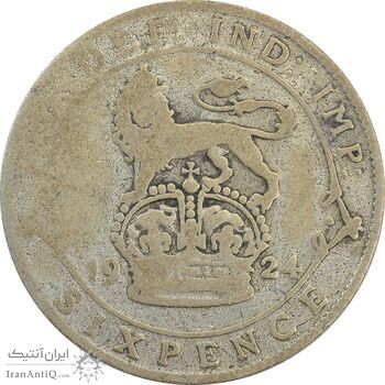 سکه 6 پنس 1924 جرج پنجم - F - انگلستان