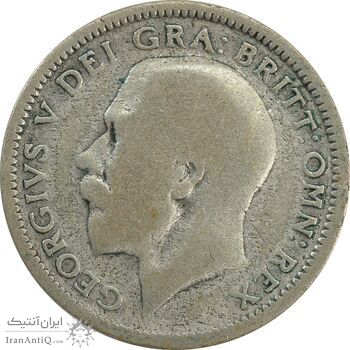سکه 6 پنس 1925 جرج پنجم - VF20 - انگلستان