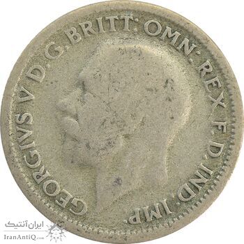 سکه 6 پنس 1928 جرج پنجم - VF30 - انگلستان