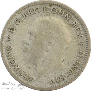 سکه 6 پنس 1930 جرج پنجم - VF25 - انگلستان