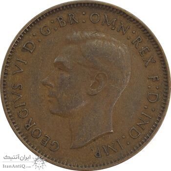 سکه 1 فارتینگ 1939 جرج ششم - EF40 - انگلستان