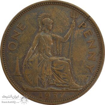 سکه 1 پنی 1937 جرج ششم - EF45 - انگلستان سکه 1 پنی 1937 جرج ششم - EF45 - انگلستان