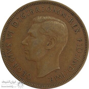 سکه 1 پنی 1939 جرج ششم - EF40 - انگلستان