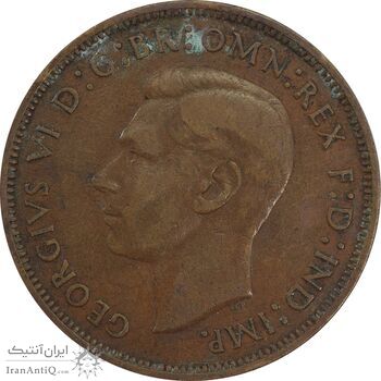 سکه 1 پنی 1939 جرج ششم - VF35 - انگلستان