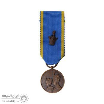 مدال برنز آویزی تاجگذاری 1346 (شب) - UNC - محمد رضا شاه