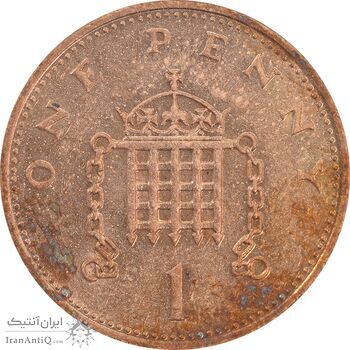 سکه 1 پنی 1984 الیزابت دوم - AU50 - انگلستان