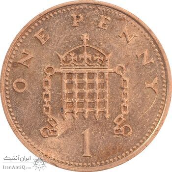 سکه 1 پنی 1986 الیزابت دوم - AU58 - انگلستان