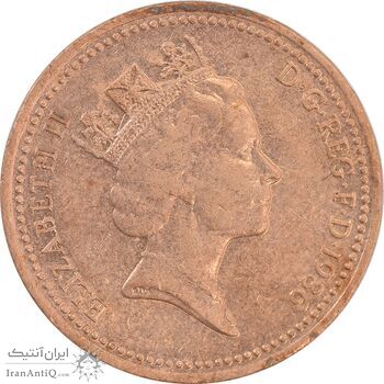 سکه 1 پنی 1986 الیزابت دوم - AU50 - انگلستان