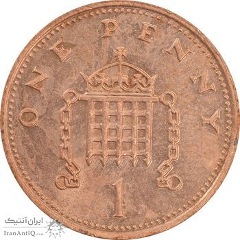 سکه 1 پنی 1987 الیزابت دوم - MS62 - انگلستان