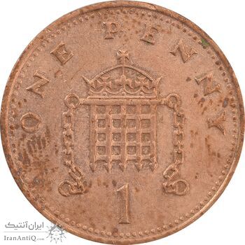 سکه 1 پنی 1987 الیزابت دوم - AU53 - انگلستان