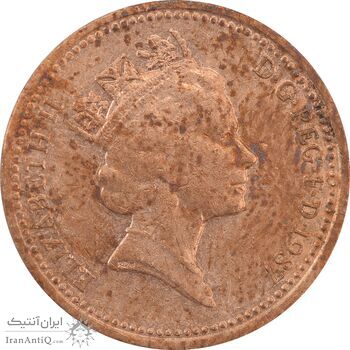 سکه 1 پنی 1987 الیزابت دوم - EF45 - انگلستان