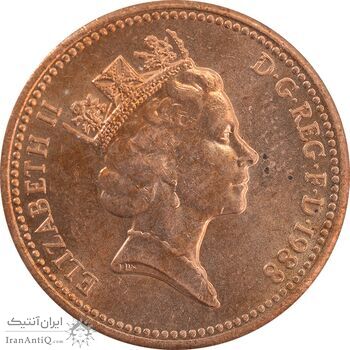 سکه 1 پنی 1988 الیزابت دوم - MS62 - انگلستان