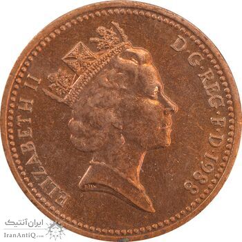 سکه 1 پنی 1988 الیزابت دوم - AU58 - انگلستان