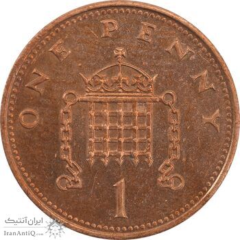 سکه 1 پنی 1988 الیزابت دوم - AU58 - انگلستان