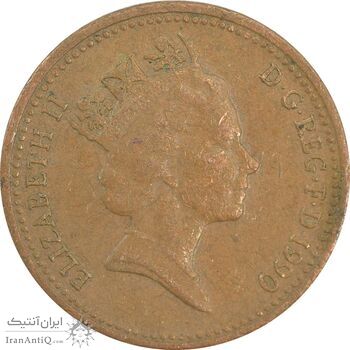 سکه 1 پنی 1990 الیزابت دوم - EF40 - انگلستان