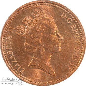 سکه 1 پنی 1991 الیزابت دوم - MS62 - انگلستان
