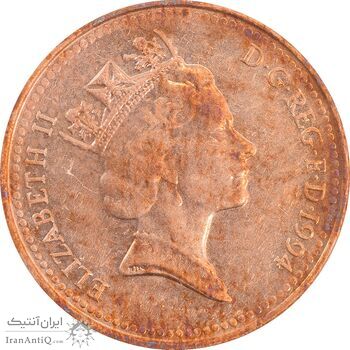 سکه 1 پنی 1994 الیزابت دوم - AU55 - انگلستان