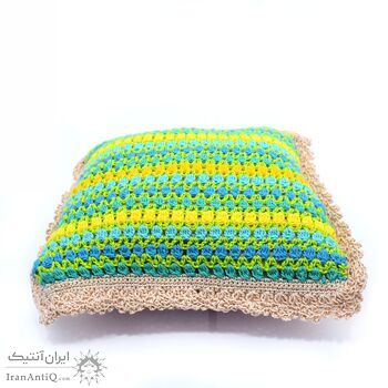 کوسن روکش قلاب بافی طرح مزرعه گل کوسن روکش قلاب بافی طرح مزرعه گل