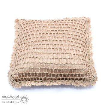 کوسن روکش قلاب بافی طرح مشبک رنگی