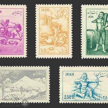 تمبر ورزشهای باستانی 1332 - محمدرضا شاه تمبر ورزشهای باستانی 1332 - محمدرضا شاه