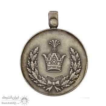 مدال نقره خدمت (دو رو تاج) - ضرب SPORRONG - رضا شاه