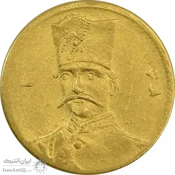 سکه طلا 5000 دینار 1305 تصویری - MS62 - ناصرالدین شاه