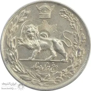 سکه 5000 دینار 1308 تصویری - MS61 - رضا شاه
