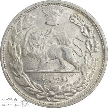 سکه 2000 دینار 1306L تصویری - MS62 - رضا شاه