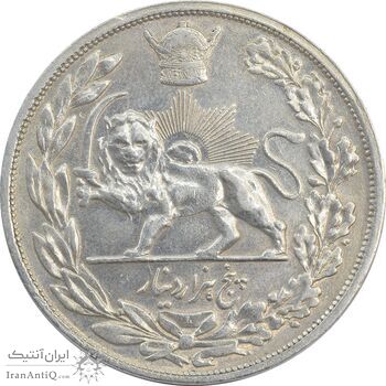 سکه 5000 دینار 1306L تصویری - MS61 - رضا شاه