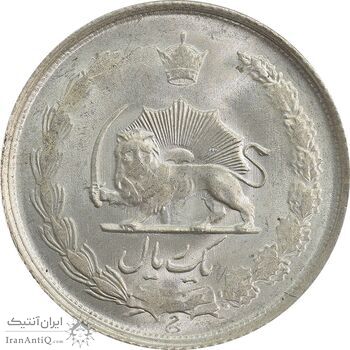 سکه 1 ریال 1324 نقره - MS63 - محمد رضا شاه سکه 1 ریال 1324 نقره - MS63 - محمد رضا شاه