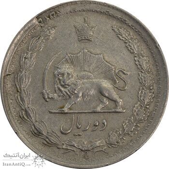 سکه 2 ریال 2535 (دو ضرب) - EF45 - محمد رضا شاه سکه 2 ریال 2535 (دو ضرب) - EF45 - محمد رضا شاه