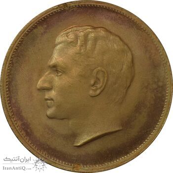مدال برنز بیست و پنجمین سال سلطنت 1344 - MS64 - محمدرضا شاه