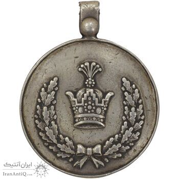 مدال نقره خدمت (دو رو تاج) - ضرب SPORRONG - رضا شاه