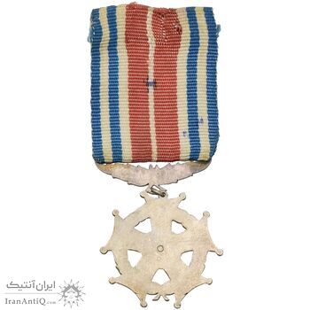 نشان خدمت شهربانی (روبان فابریک) - EF45 - رضا شاه