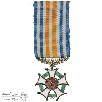 نشان خدمت شهربانی (روبان فابریک) - AU55 - رضا شاه نشان خدمت شهربانی (روبان فابریک) - AU55 - رضا شاه