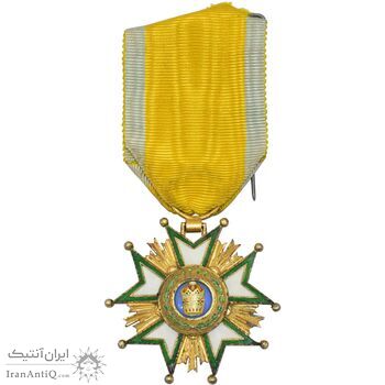 نشان تاج درجه پنج 1332 (روبان فابریک) - EF45 - احمد شاه