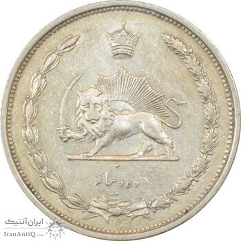 سکه 10 دینار 1310 نیکل - AU55 - رضا شاه