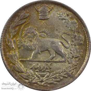 سکه 1000 دینار 1308 تصویری (سورشارژ تاریخ) - MS66 - رضا شاه سکه 1000 دینار 1308 تصویری (سورشارژ تاریخ) - MS66 - رضا شاه