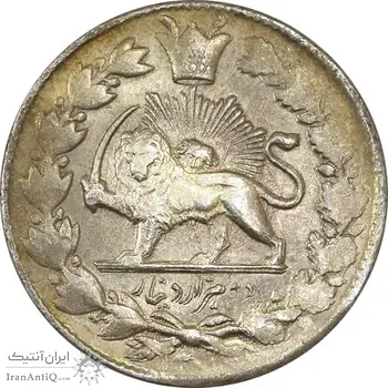 سکه 2000 دینار 1301 صاحبقران (مکرر مبلغ و تاریخ) - MS60 - ناصرالدین شاه